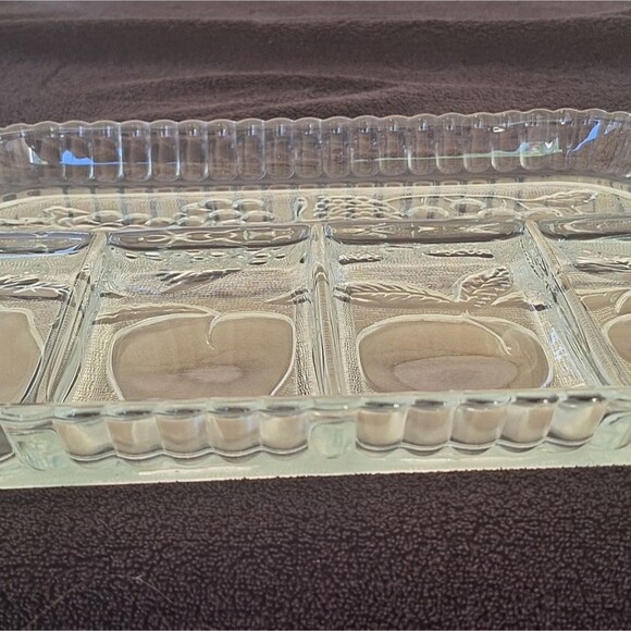 Vintage Indiana Glass Vintage Crystal Happenings 5-Part Relish Tray 60s No. 3678 - Picture 7 of 16